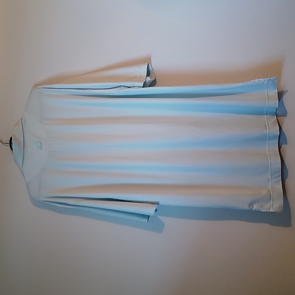 FootJoy Men's 3 Button Polo Size Large Light Blue/White Mini Check - Picture 2 of 12